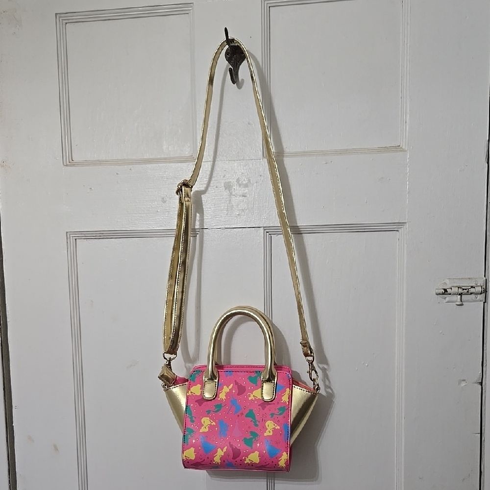 Princess Girls Pink Gold Pastel Crossbody Purse Excellent Condition